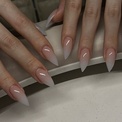 Milky Nude Ombre Luxury Press On Nails - XL Stiletto